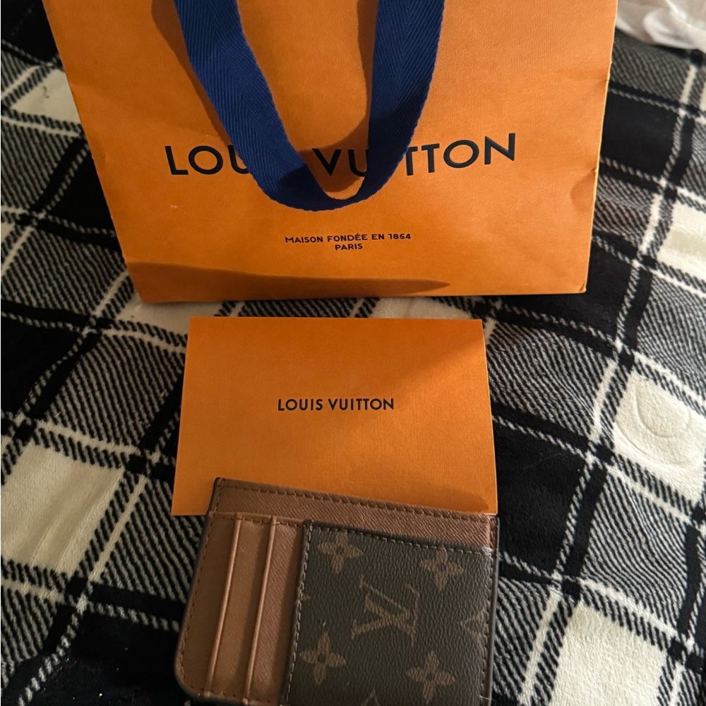 authentic cardholder brown monogram
